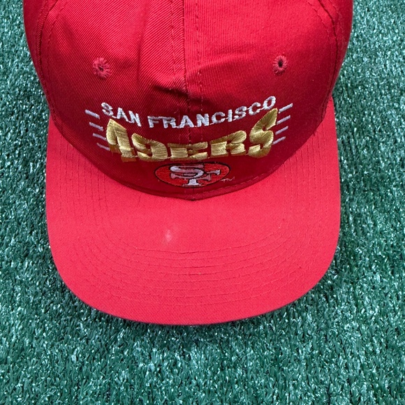 Vintage 90s San Francisco 49ers Snapback Men's One Size Red NFL Footbal Youngan - Picture 2 of 8